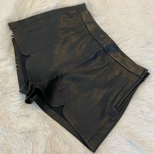 H&M faux leather shorts size US10 black in very good condition.